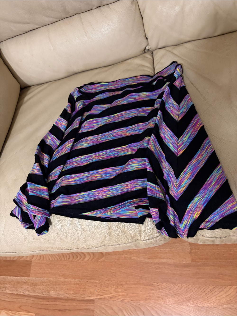 LulaRoe light Stripped skirt